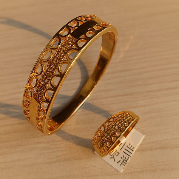 Dual Style Gold-Tone Jewelry Set